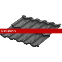 Модульная металлочерепица AquaSystem Гётеборг XXL 1205х865 мм PE Rooftop Matt Zn180 0,5мм RAL 7016