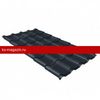 Металлочерепица Grand Line (Гранд Лайн) камея 0,5 Satin RAL 7024 /1 кв.м./