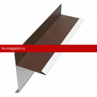 Торцевая планка сложная 140х40х85х2000мм PE Rooftop Glance 0,5мм Zn 180 RAL8017