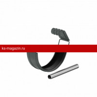 Соединитель трубы Aquasystem Comfort (Аквасистем) PE 125/90 RAL9005 1 шт.