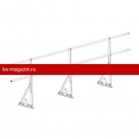 Ограждение ROOFsystems ECONOM d-25 (круг) H-600/3,0м NEXT фальц ТУ (Т-обр. Опора) RAL8017