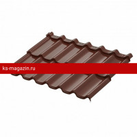 Модульная металлочерепица AquaSystem Стокгольм 1185х775 мм PE Rooftop Glance Zn180 0,5мм RAL8017