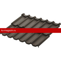 Модульная металлочерепица AquaSystem Стокгольм XXL 1185х875 мм PE Rooftop Matt Zn180 0,5мм RR32