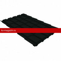 Металлочерепица Верховье квадро профи Grand Line 0,5 Satin Matt TX RAL 9005 черный