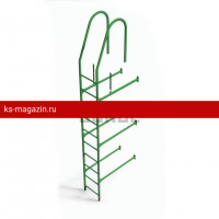 Комплект лестница фасадная Borge (верхняя секция) 2,7 м, тёмно-зелёный (RR 11)