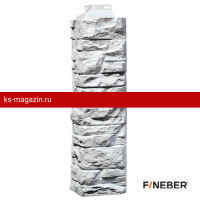 Угол наружный FineBer (Файнбер) Скала 471х146мм (Мелованный белый) /1 шт/