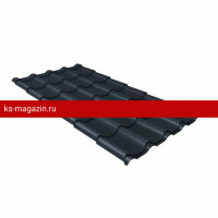 Металлочерепица камея 0,5 Satin Matt TX RAL 7024 мокрый асфальт