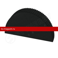 Заглушка к полукруглому коньку большому простая Stynergy (CORUNDUM50-9005-0.5)