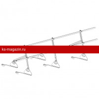 Ограждение ROOFsystems PRESTIGE ZN H-600/3,0м 2 трубы Натур RAL6005