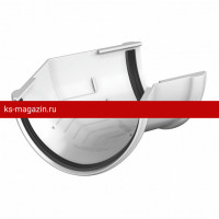 Угол желоба 135 VERAT (Верат) 125/82 (Белый) /1 шт/