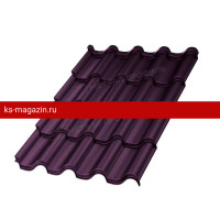 Металлочерепица МеталлПрофиль Монтерроса-S (VALORI-20-Violet-0.5) /1 кв.м./