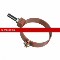 Хомут трубы металлический L=140мм VERAT (Верат) 125/82 (Красный) /1 шт/