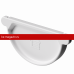 Заглушка желоба Docke (Дёке) STAL PREMIUM 125/90 (Пломбир RAL9010) /1 шт/