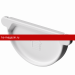 Заглушка желоба Docke (Дёке) STAL PREMIUM 125/90 (Пломбир RAL9010) /1 шт/