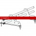 Снегозадержатель ROOFsystems ECONOM d25(круг), 1м NEXT Т-обр. опора RAL 8004