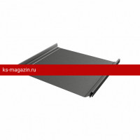 Фальцевая кровля Grand Line (Гранд Лайн) Кликфальц Pro 0,45 Drap ST с пленкой на замках (RAL 7024) 1 кв.м.
