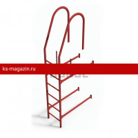 Комплект лестница фасадная Borge (верхняя секция) 1,8 м, красный (RR 29)
