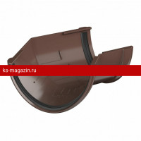 Угол желоба 135 VERAT (Верат) 125/82 (Коричневый) /1 шт/
