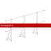 Ограждение ROOFsystems ECONOM d-25 (круг) H-1200/3,0м NEXT ТУ (Т-обр. Опора) RAL6005