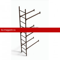 Комплект лестница фасадная Borge (нижняя секция), 2,7м, коричневый (RAL 8017)