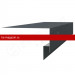 Околооконная планка сложная Stynergy (Стинержи) (J-фаска) 200х50х18 (КД, Евро Стальной бархат RAL 7024, 0.50 3м / 1шт. /