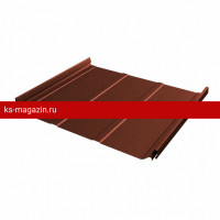 Фальцевая кровля Grand Line (Гранд Лайн) Кликфальц Pro Line 0,5 Satin с пленкой на замках (RAL 8004) 1 кв.м.