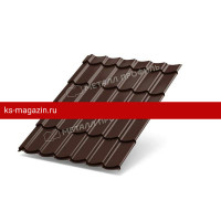 Металлочерепица МеталлПрофиль Ламонтерра-X (Пластизол-02-8017-0.5) /1 кв.м./