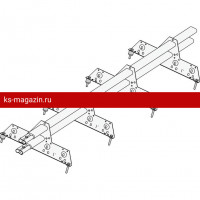 Снегозадержатель ROOFsystems PRESTIGE ZN 45*25 (овал), 3м NEXT 4 опоры Т-обр. RAL 8004