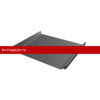 Фальцевая кровля Grand Line (Гранд Лайн) Кликфальц Pro 0,5 Satin с пленкой на замках (RAL 7004) 1 кв.м.