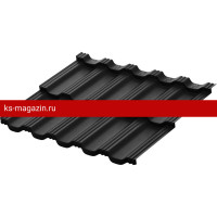 Модульная металлочерепица AquaSystem Гётеборг XXL 1205х865 мм PE Matt Zn140 0,5мм RAL 9005