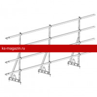 Ограждение ROOFsystems PROMO ZN 40х20 (овал) H-1200/3,0м 2 трубы NEXT фальц RAL6005