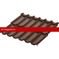 Модульная металлочерепица AquaSystem Стокгольм XXL 1185х875 мм Pural BT 0,5мм RAL8017