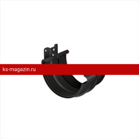 Galeco (Галеко) STAL 152/90 Соединитель желоба широкий с системой INVISIBLE, Черный RAL 9005 /1 шт/