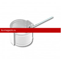 Держатель трубы (кирпич) /1 шт/ Металл Профиль Престиж 125/100 (RAL 9010, белый) /1 шт/