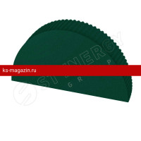 Заглушка к полукруглому коньку большому простая Stynergy (CORUNDUM50-RAL6005-0.5)