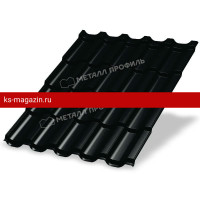 Металлочерепица МеталлПрофиль Трамонтана-S (PURMAN-20-9005-0.5) /1 кв.м/