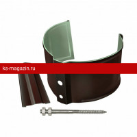 Кронштейн трубы на кирпич Optima Matt 90мм RAL 8017