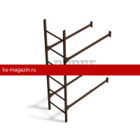 Комплект лестница фасадная Borge (нижняя секция) 1,8 м, Коричневый (RAL 8017)