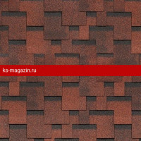 Гибкая черепица Шинглас (Shinglas) Финская Аккорд (Красный) /1 кв.м/