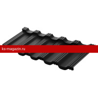Модульная металлочерепица AquaSystem Гётеборг XXL 1205х465 мм PE Matt Zn140 0,5мм RAL 9005