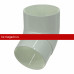 GLC PVC 152/100 Колено трубы 67 град., белый RAL 9010
