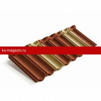 Композитная черепица Metrotile (Метротайл) MetroBond (Терракотово-Желтый) /лист/