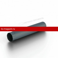 Труба водосточная D100x2000 Металл Профиль 125/100 Foramina Freeze (Grey) /1 шт/