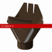 Воронка Docke (Дёке) STAL PREMIUM 125/90 (Каштан RAL8017) /1 шт/