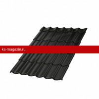 Металлочерепица МеталлПрофиль Ламонтерра-X (VALORI-20-DarkGrey-0.5) /1 кв.м./