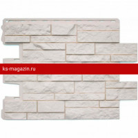 Панель Камень Шотландия ЭКО Белый, 796*591*24 (0,374м2)