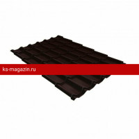 Металлочерепица классик 0,5 Satin Matt TX RAL 8017 шоколад