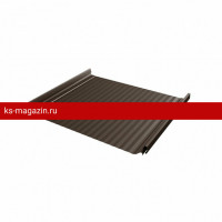 Фальцевая кровля Grand Line (Гранд Лайн) Кликфальц Pro Gofr 0,45 Drap ST с пленкой на замках (RR 32) 1 кв.м.