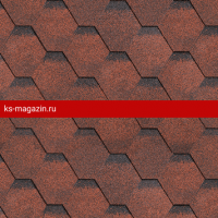 Гибкая черепица Шинглас (Shinglas) Финская Соната (Красный) /1 кв.м/