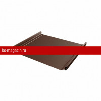 Фальцевая кровля Grand Line (Гранд Лайн) Кликфальц Pro 0,5 Satin с пленкой на замках (RAL 8017) 1 кв.м.